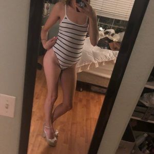 Free press stripped bodysuit